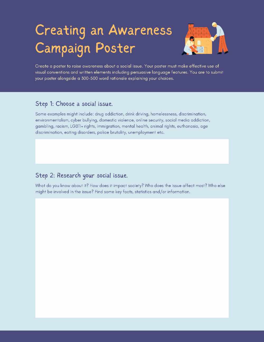 Creating an Awareness Campaign Poster