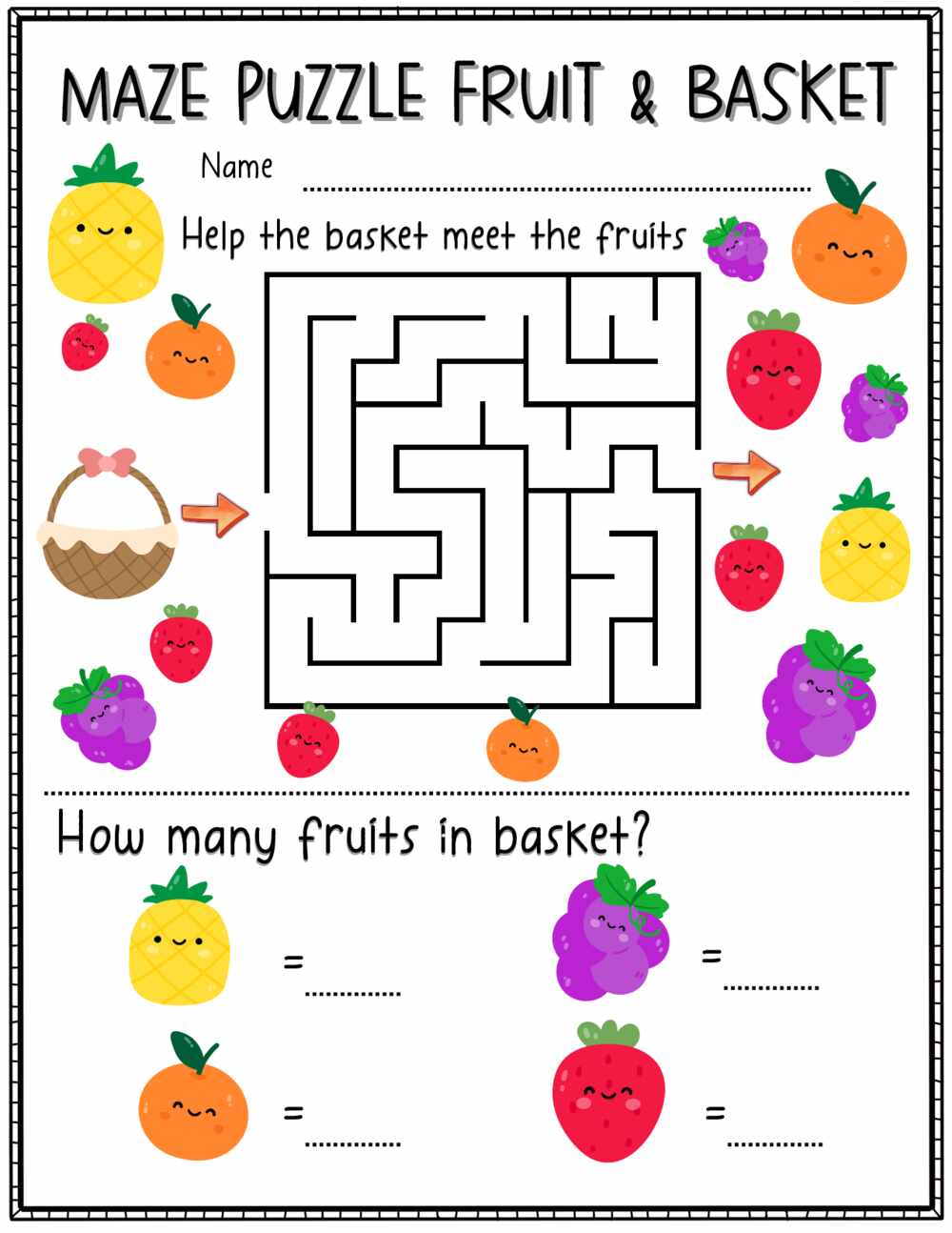 MazepuzzleandCountingonwithFruitsSeaanimalsKitchenCoffeeshopSpace 1